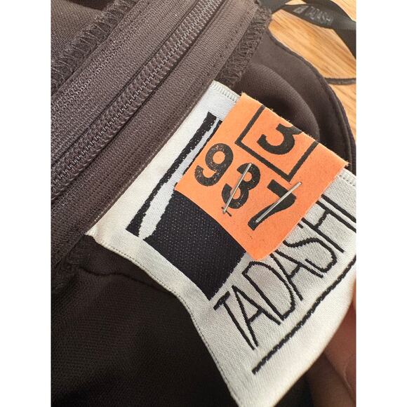 Tadashi Women’s Black Tiered Silk Ruffled Halter Gown Sz 8 - Picture 5 of 7